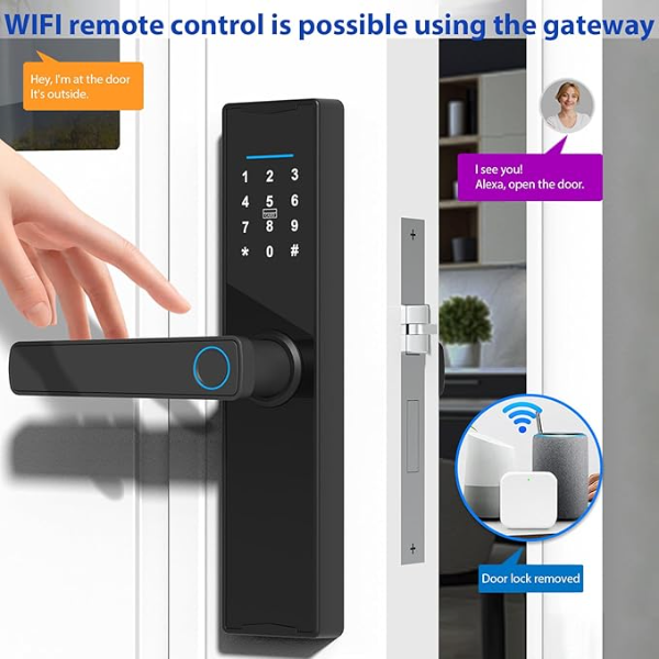 Serrure de porte intelligente 5 en 1